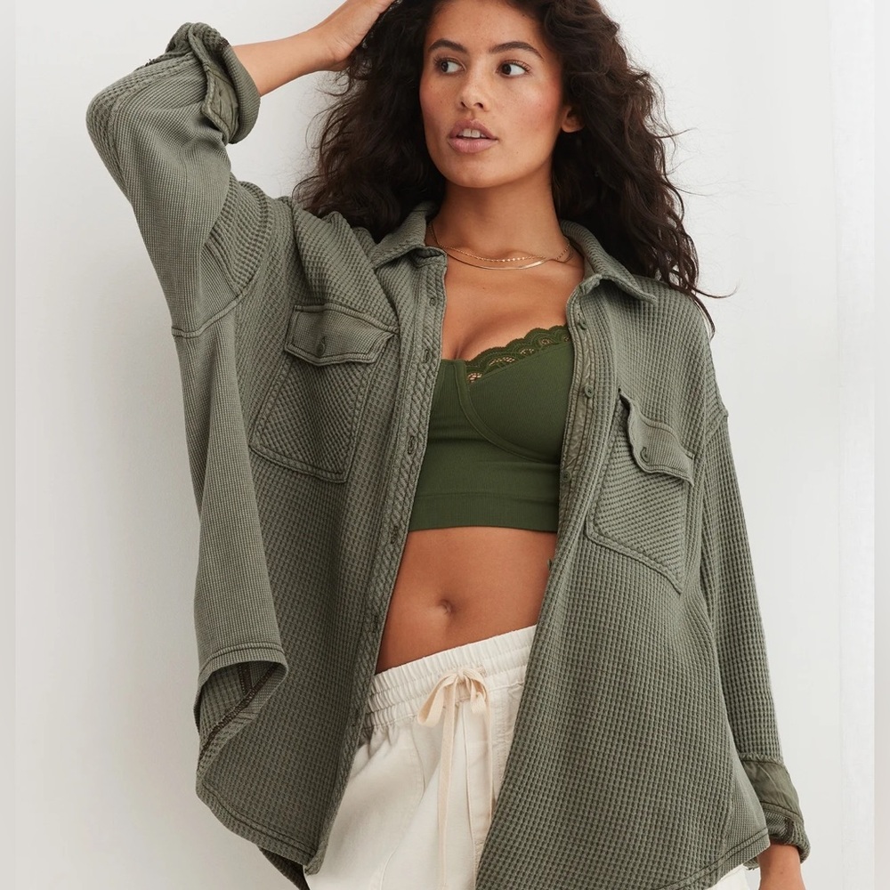Aerie Lumberjane Waffle Shirt